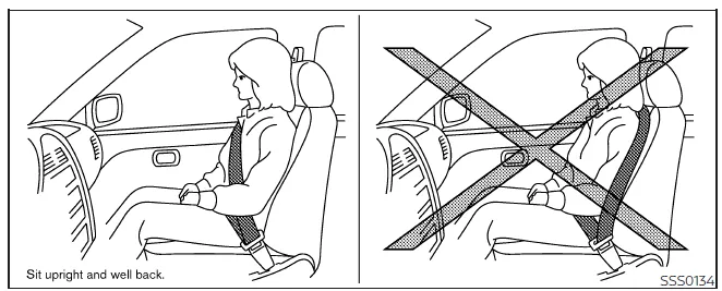 Nissan Frontier passengers wearing seat belts correctly in front and rear seats