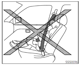 Nissan Frontier seat belt adjusted snugly across chest and hips