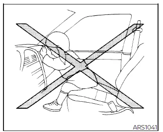 Nissan Frontier incorrect child seating position illustration