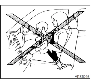 Nissan Frontier unsafe passenger posture near dashboard illustration
