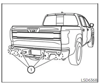 Nissan Frontier rear parking sensors location and maintenance guidance