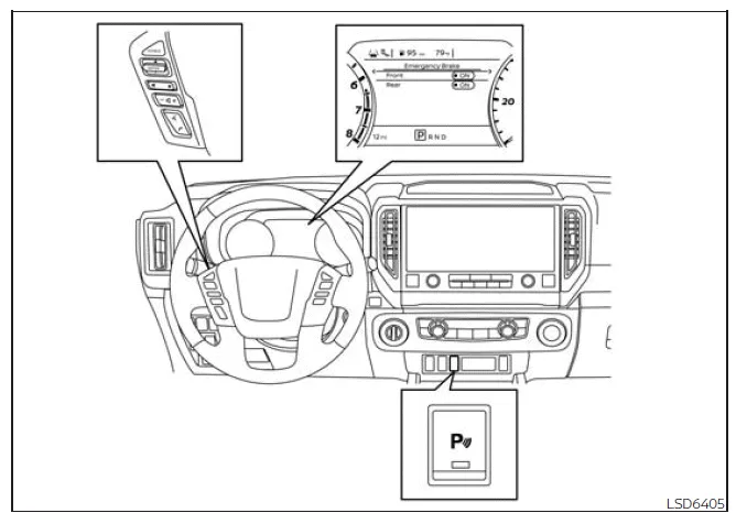 Nissan Frontier RAB system braking activation and driver response