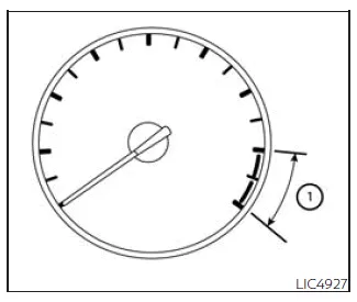Nissan Frontier tachometer showing engine RPM levels