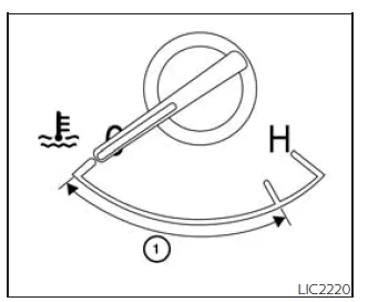 Nissan Frontier engine coolant temperature gauge display