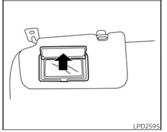 Nissan Frontier vanity mirror with optional illumination