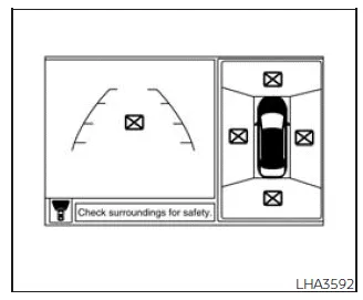 Nissan Frontier camera interference icon showing electronic disturbance