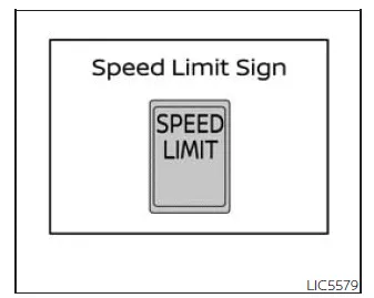 Nissan Frontier traffic sign recognition display showing speed limit information