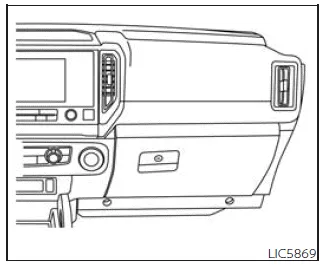Nissan Frontier glove box compartment with locking mechanism