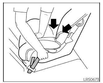 Nissan Frontier tightening rear facing child seat LATCH straps step 3