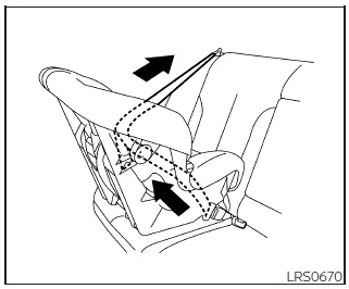 Nissan Frontier removing slack from seat belt after installation step 4