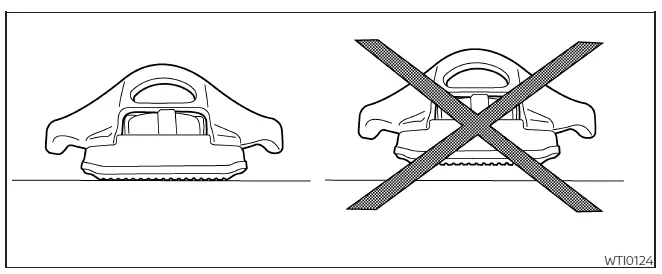 Nissan Frontier cleat properly seated in channel detents