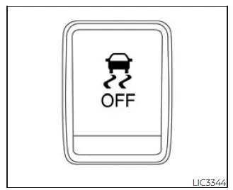 Nissan Frontier VDC OFF switch located on dashboard for traction control management