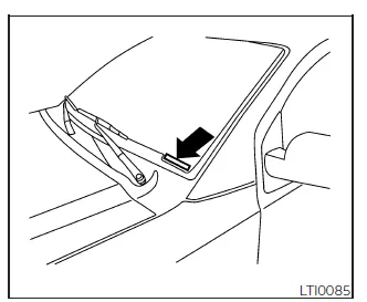 Nissan Frontier VIN plate location and identification label