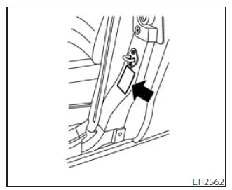 Nissan Frontier certification label type A location