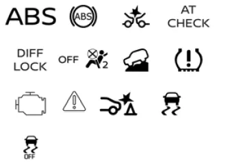 Nissan Frontier yellow warning lights dashboard indicators