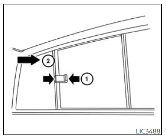 Nissan Frontier rear sliding window control and opening mechanism