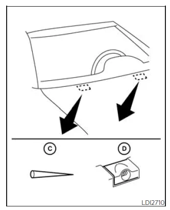 Nissan Frontier washer nozzle cleaning using a small pin or needle